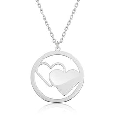 Silver Heart Necklace for Women 