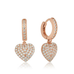 Silver Heart Detailed Mengeli Earrings