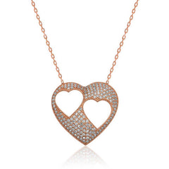 Silver Heart Necklace for Women
