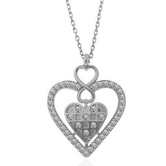 Silver Heart Infinity Women's Necklace