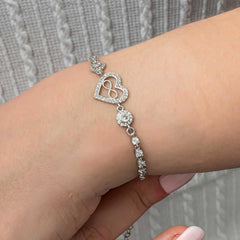 Bracelet Cœur Infini en Argent pour Femme Waterway