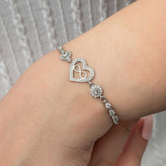 Bracelet Cœur Infini en Argent pour Femme Waterway