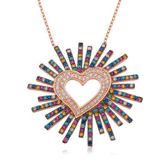 Collier cœur en argent pour femme