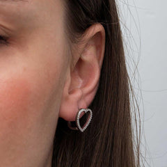 Silver Heart Women's Earrings