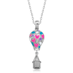 Silver Heart Cappadocia Balloon Women's Necklace