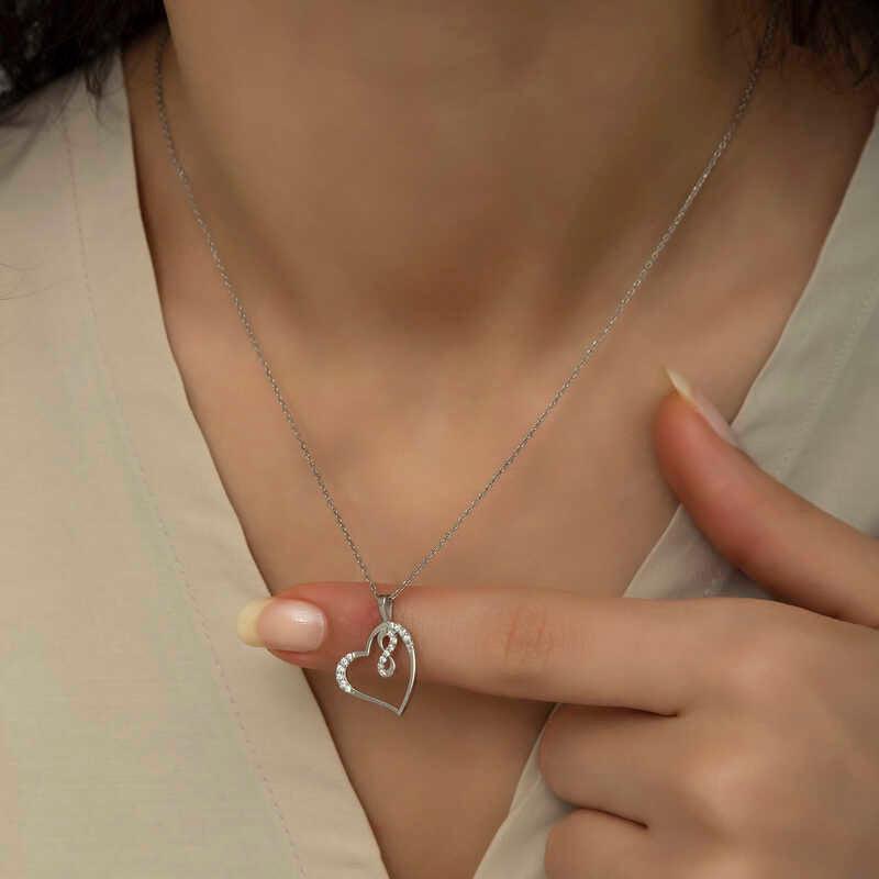 Collier femme Cœur Infini en Argent