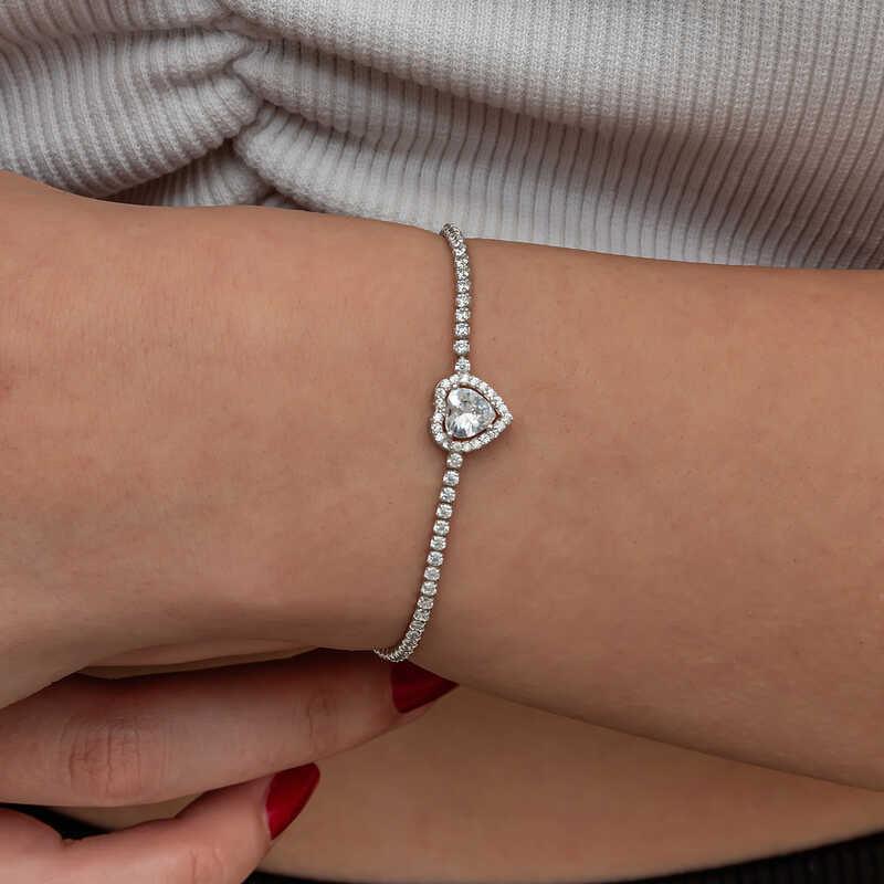 Silver Heart Waterway Bracelet