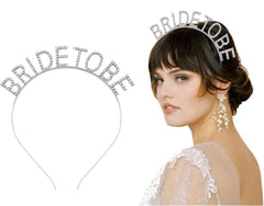 NessiWorld Silver Plated Crystal Stone Bride To Be Bridal Crown 16x17 cm