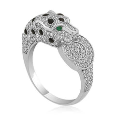 Silver Tiger Figured Women's Ring