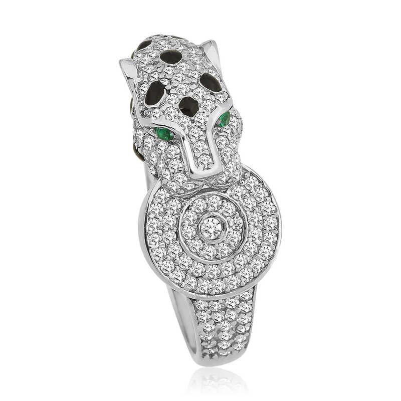 Silver Tiger Figured Women's Ring