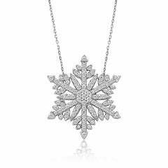 Silver Snowflake Women's Necklace