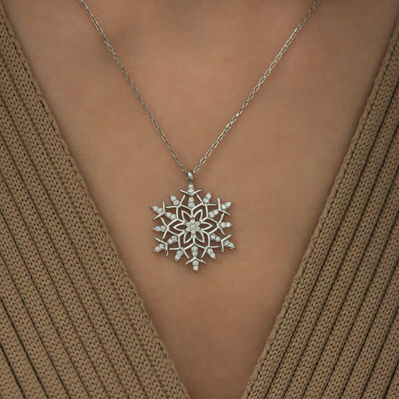 Silver Snowflake Necklace