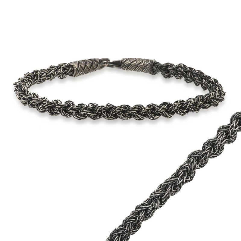 Silver Kazaziye Knit Bracelet