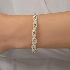 Silver Kazaziye Knit Bracelet