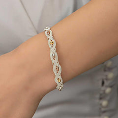 Silver Kazaziye Knit Bracelet