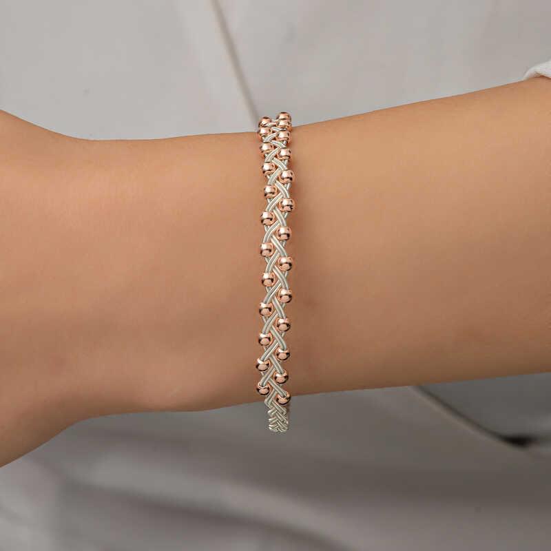 Silver Kazaziye Knit Bracelet