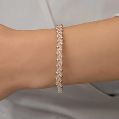 Silver Kazaziye Knit Bracelet
