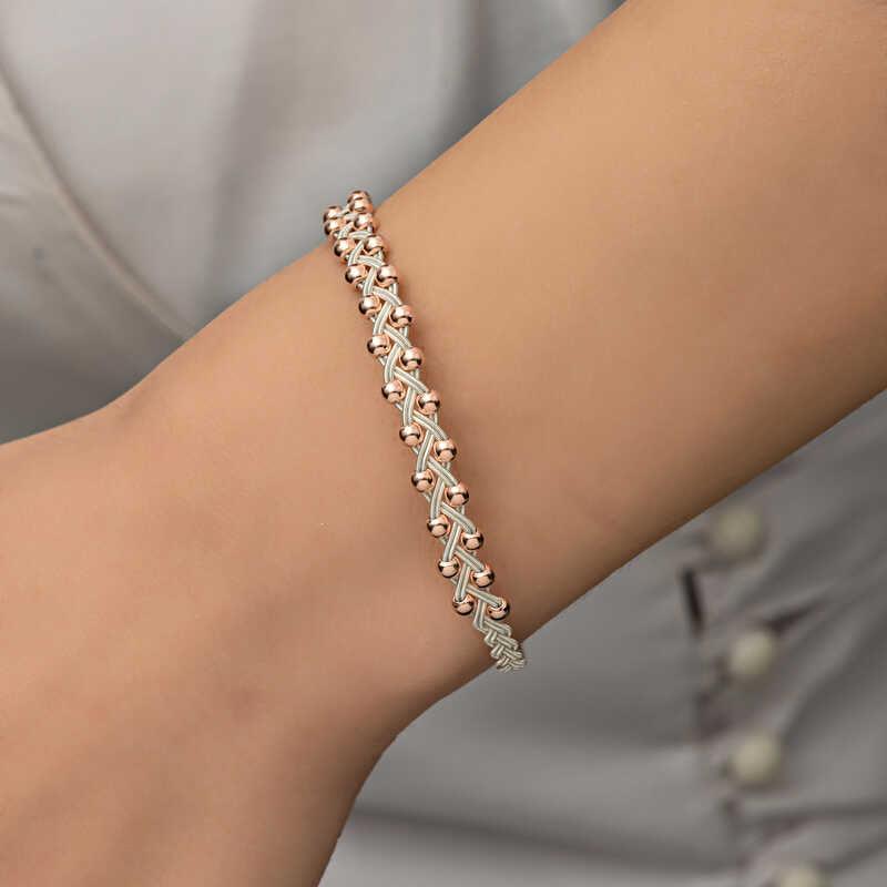 Silver Kazaziye Knit Bracelet