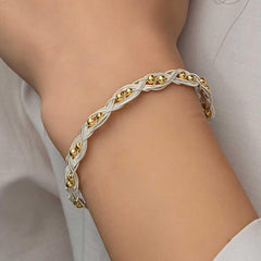 Silver Kazaziye Knit Bracelet
