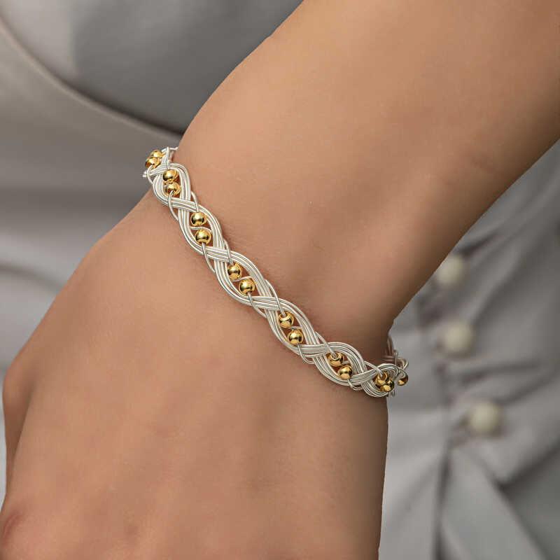 Silver Kazaziye Knit Bracelet