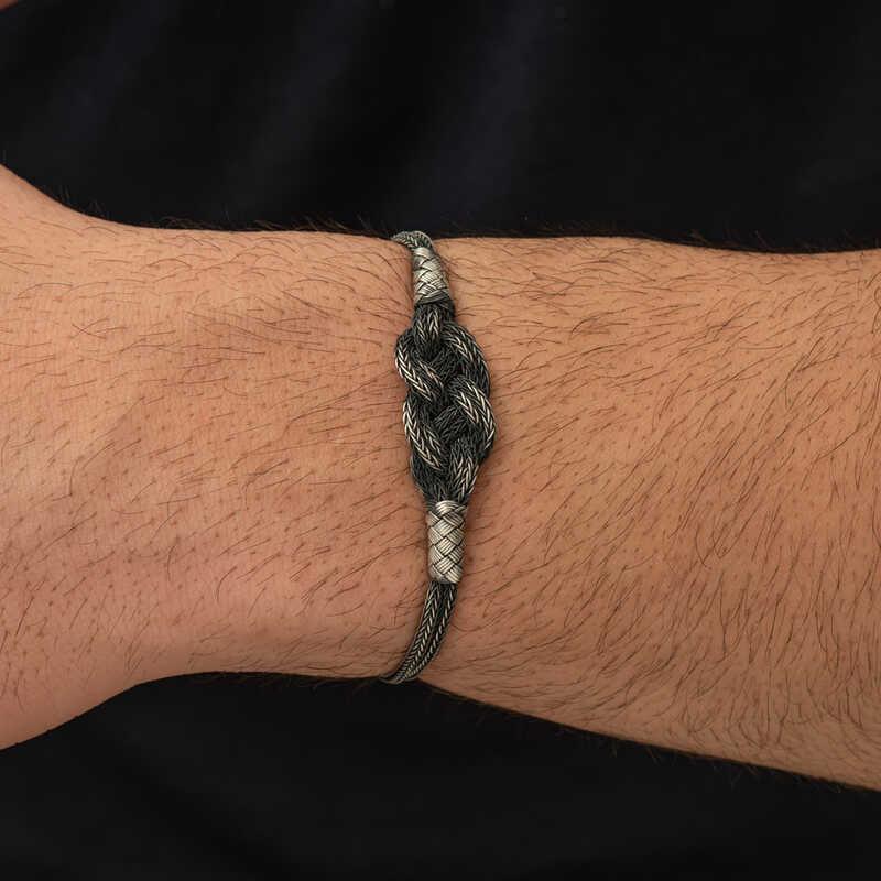Silver Kazaziye Knit Bracelet