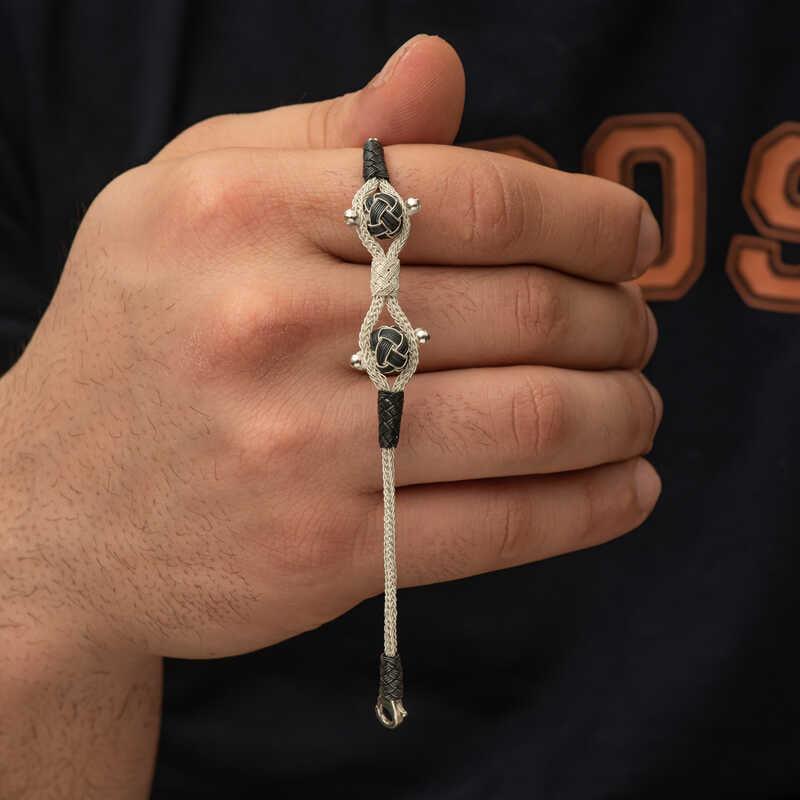 Silver Kazaziye Knit Bracelet