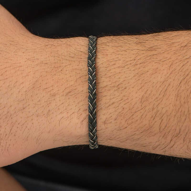 Silver Kazaziye Knit Bracelet