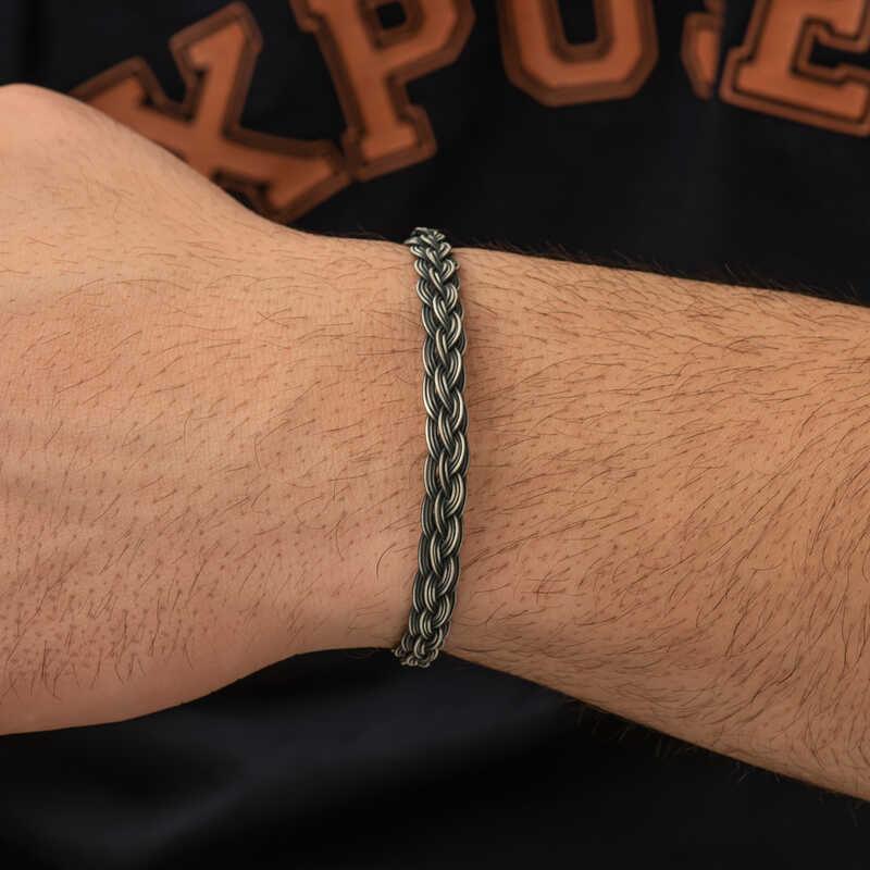 Silver Kazaziye Knit Bracelet