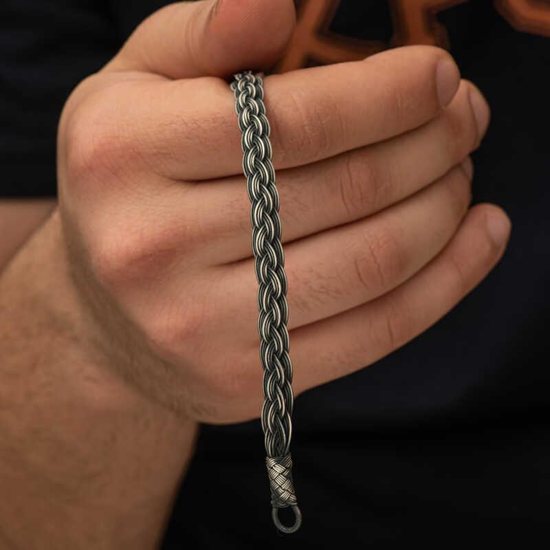 Silver Kazaziye Knit Bracelet
