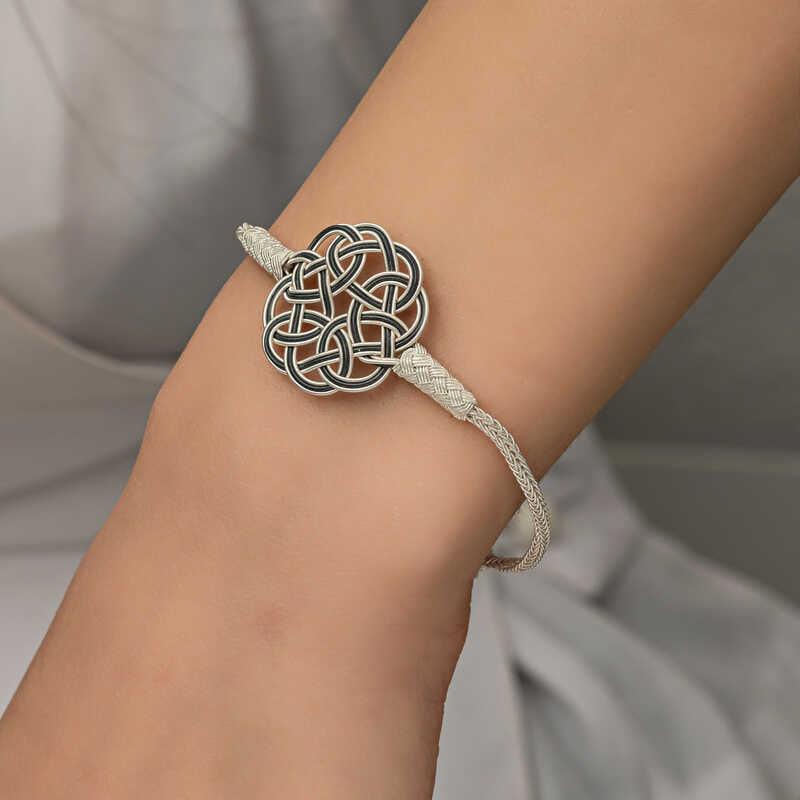 Silver Kazaziye Knit Bracelet