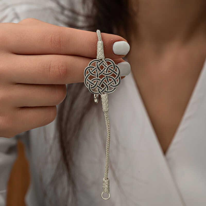 Silver Kazaziye Knit Bracelet