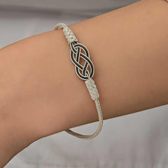 Silver Kazaziye Knit Bracelet