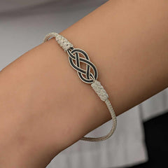 Silver Kazaziye Knit Bracelet
