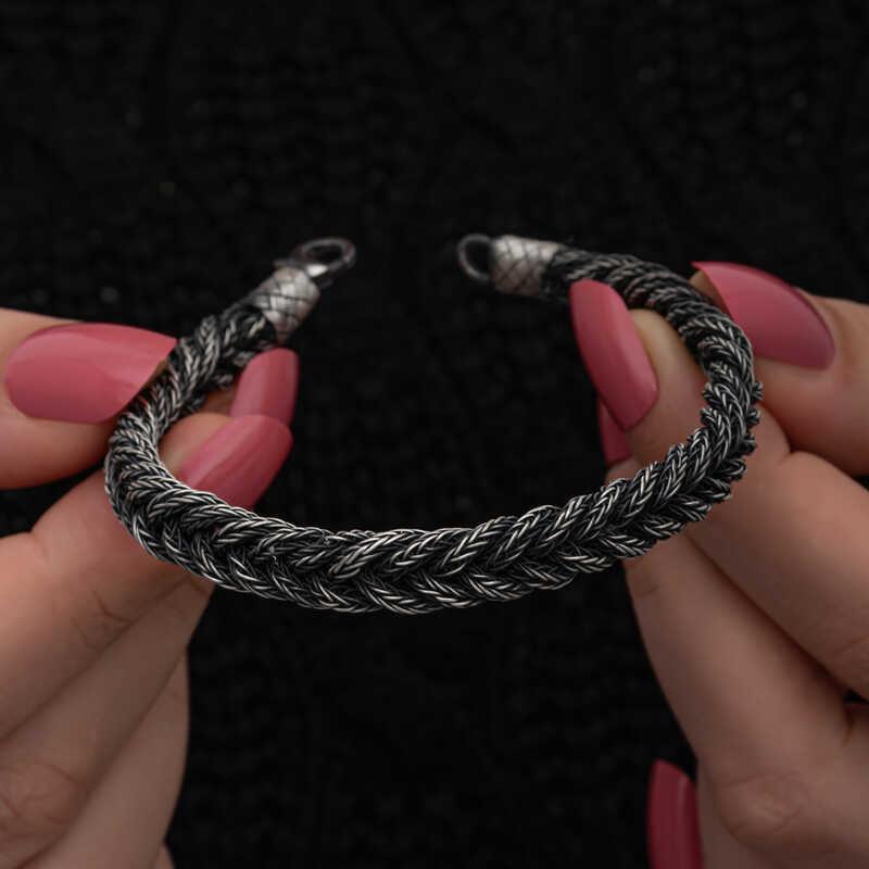 Silver Kazaziye Knit Bracelet