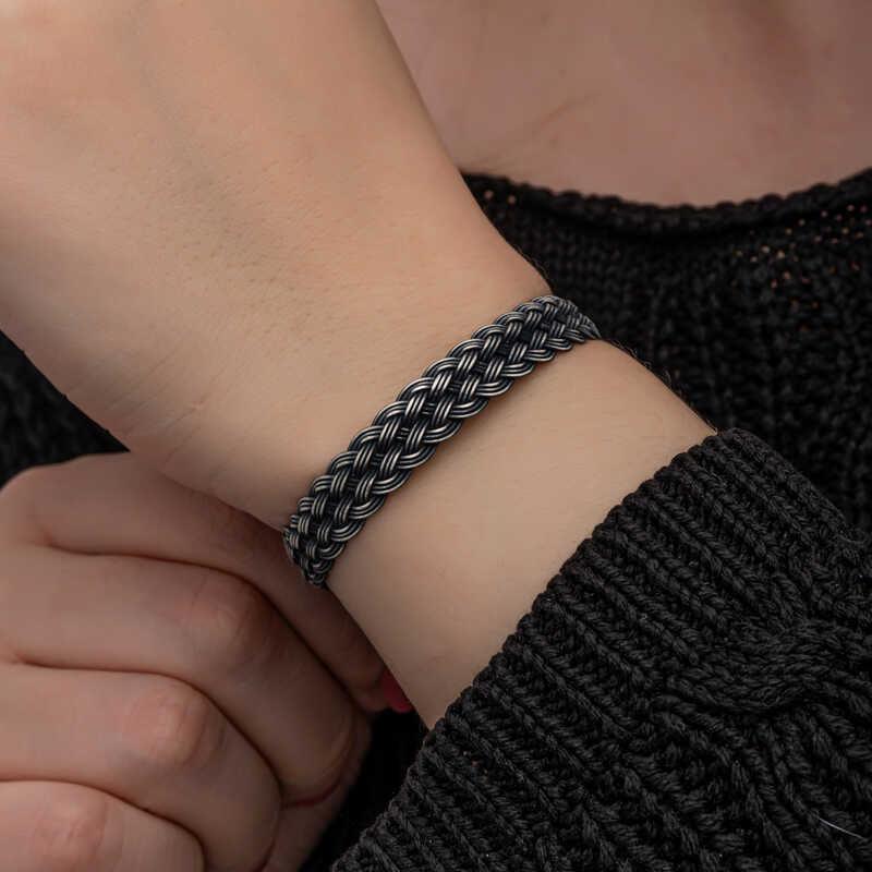 Silver Kazaziye Knit Bracelet
