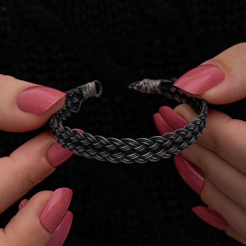 Silver Kazaziye Knit Bracelet