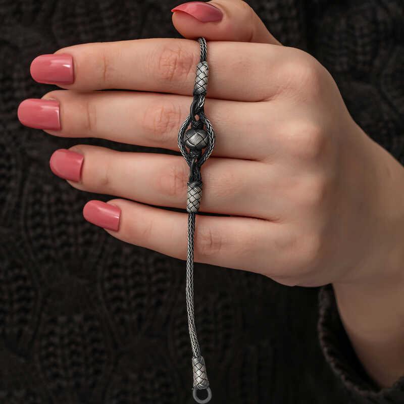 Silver Kazaziye Knit Bracelet