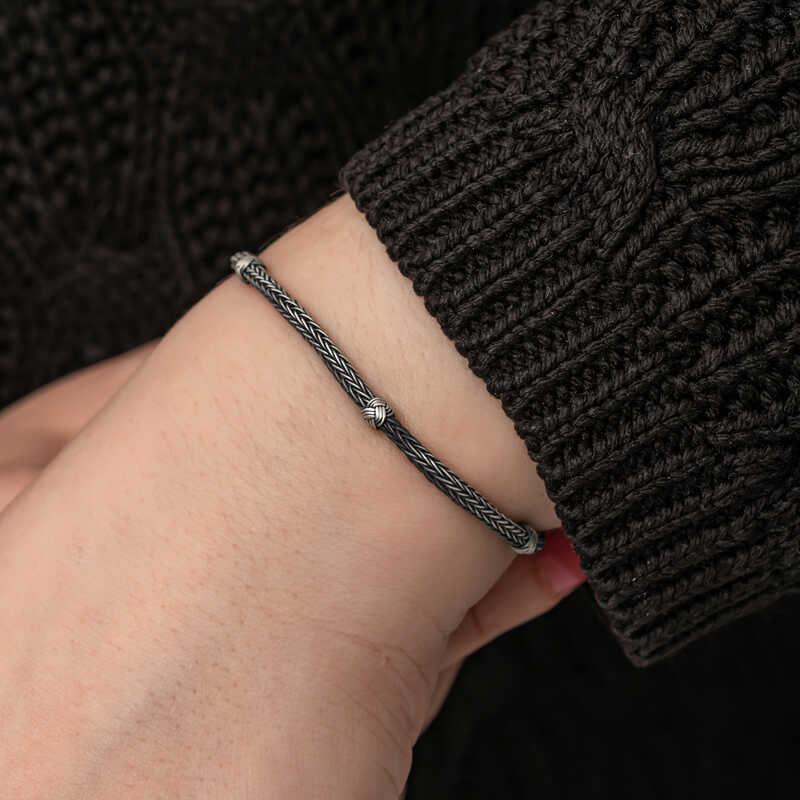 Silver Kazaziye Knit Bracelet