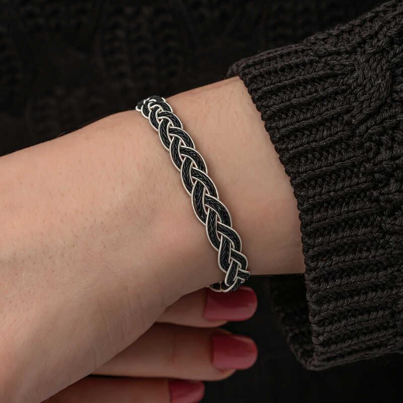 Silver Kazaziye Knit Bracelet