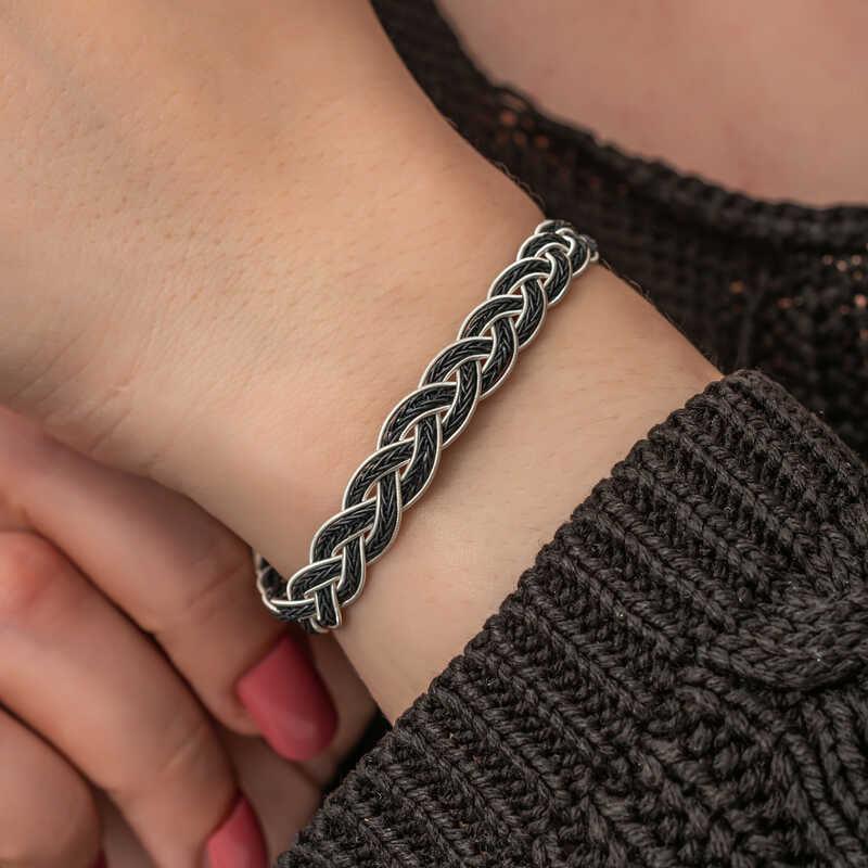 Silver Kazaziye Knit Bracelet