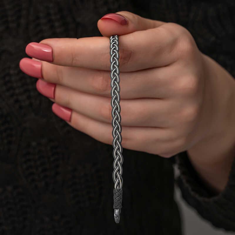 Silver Kazaziye Knit Bracelet