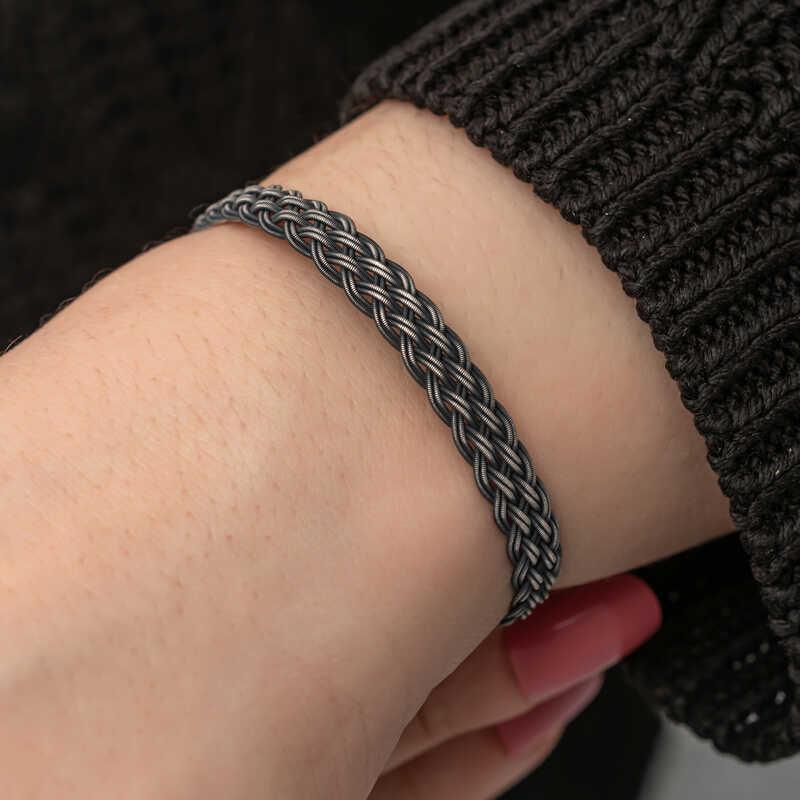 Silver Kazaziye Knit Bracelet