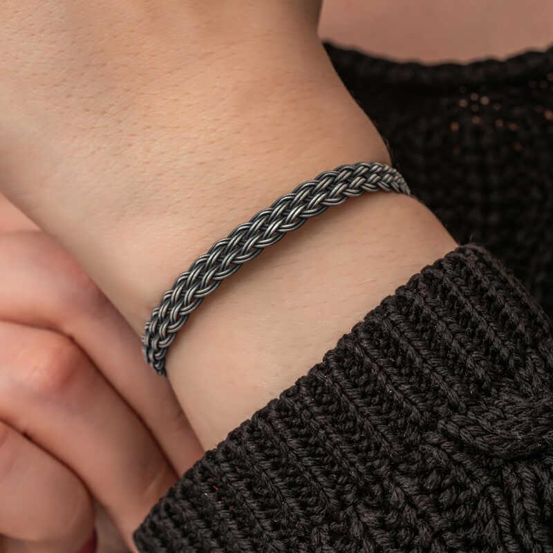 Silver Kazaziye Knit Bracelet