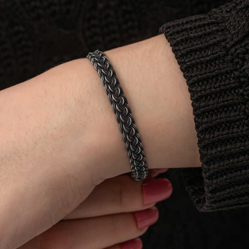 Silver Kazaziye Knit Bracelet