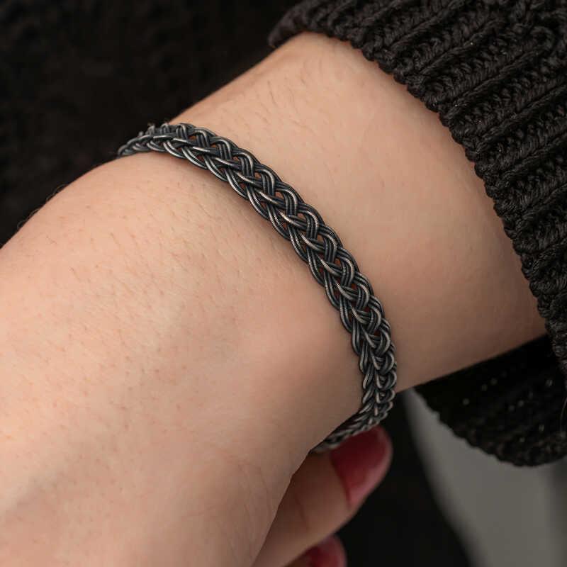 Silver Kazaziye Knit Bracelet