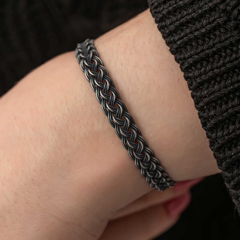 Silver Kazaziye Knit Bracelet