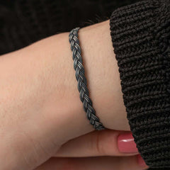Silver Kazaziye Knit Bracelet