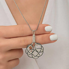 Silver Kazaziye Knit Women's Necklace