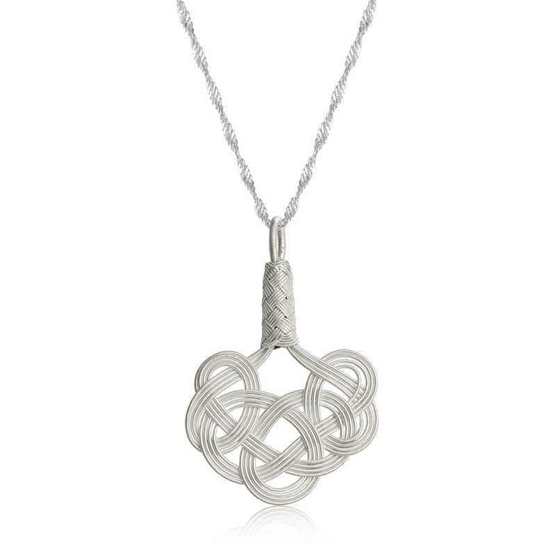 Silver Kazaziye Knit Women's Necklace