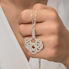 Silver Kazaziye Knit Women's Necklace